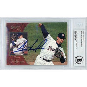 Trevor Hoffman SD Padres Signed 1996 Select Baseball Card Beckett BAS Autograph